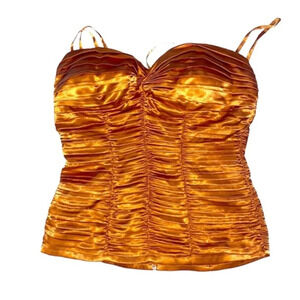 NWT Satin copper corset top